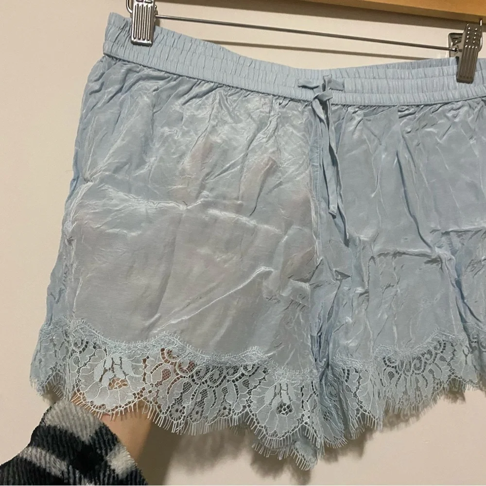 Victorias Secret Baby Blue Viscose Sleep Shorts